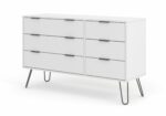 Core Augusta 3+3 drawer wide chest of drawers in white-23908
