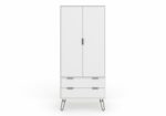 Core Augusta 2 door, 2 drawer wardrobe in white-23917