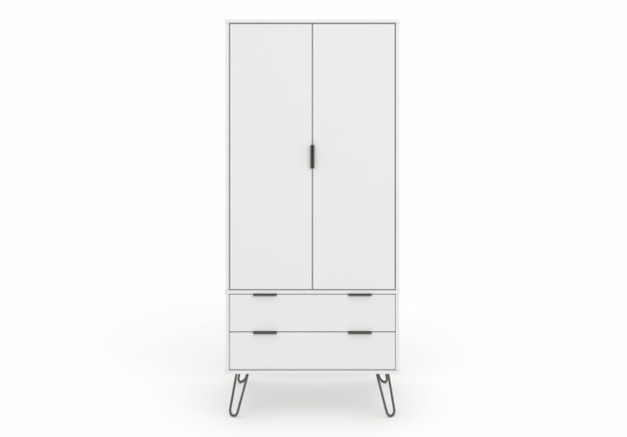Core Augusta 2 door, 2 drawer wardrobe in white-23917