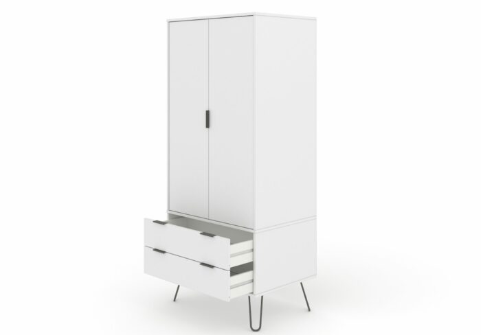 Core Augusta 2 door, 2 drawer wardrobe in white-23920