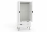 Core Augusta 2 door, 2 drawer wardrobe in white-23918
