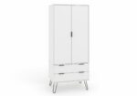 Core Augusta 2 door, 2 drawer wardrobe in white-0