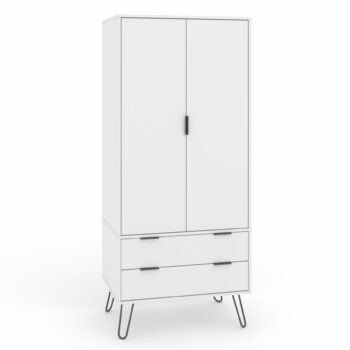 Core Augusta 2 door, 2 drawer wardrobe in white-0