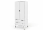Core Augusta 2 door, 2 drawer wardrobe in white-23919