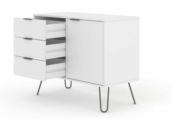 Core Augusta small sideboard with 1 door, 3 drawers in white-23951