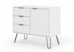 Core Augusta small sideboard with 1 door, 3 drawers in white-23953