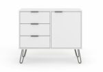 Core Augusta small sideboard with 1 door, 3 drawers in white-23950