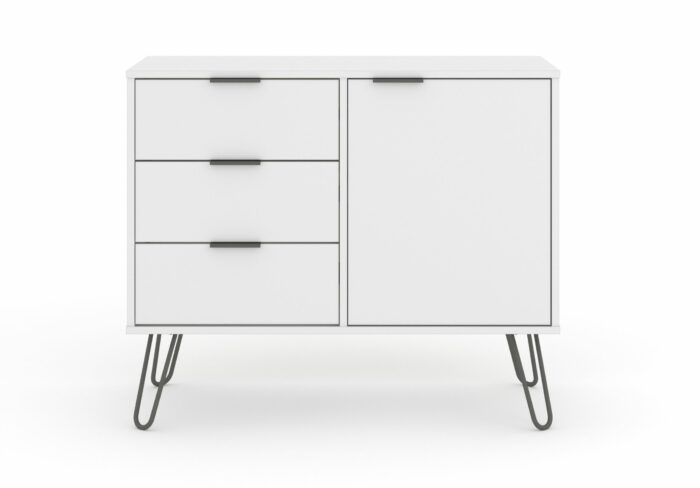 Core Augusta small sideboard with 1 door, 3 drawers in white-23950
