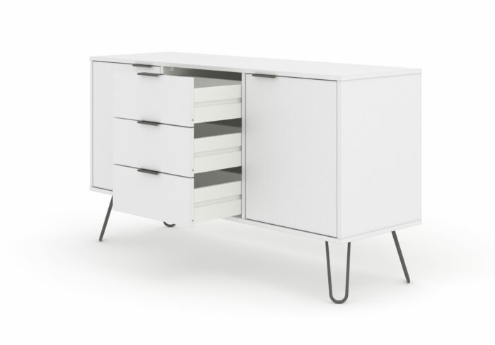 Core Augusta medium sideboard with 2 doors, 3 drawers in white-23969