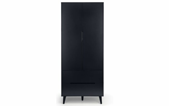 Julian Bowen Alicia 2 Door Retro Wardrobe in anthracite-24391