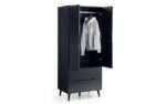 Julian Bowen Alicia 2 Door Retro Wardrobe in anthracite-24396