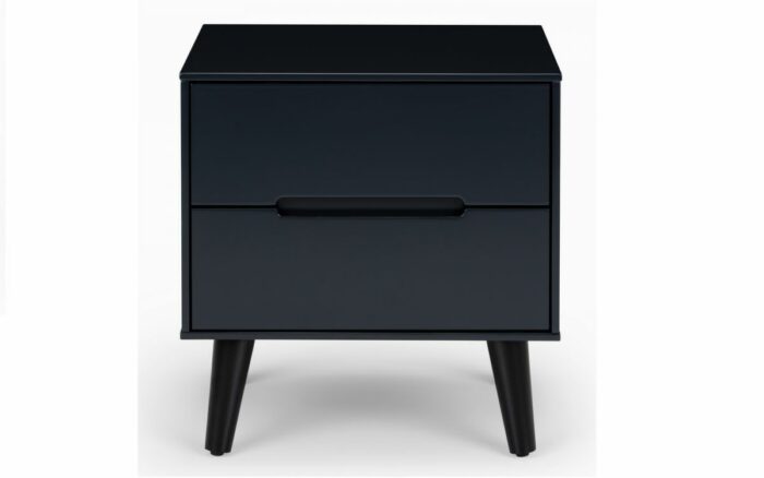 Julian Bowen Alicia 2 Drawer Retro Bedside anthracite-24362