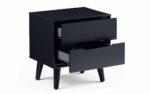 Julian Bowen Alicia 2 Drawer Retro Bedside anthracite-24363
