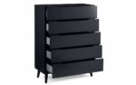 Julian Bowen Alicia 5 Drawer Retro Chest in Anthracite-24351
