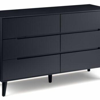 Julian Bowen Alicia 6 Drawer Wide Retro Chest in Anthracite-0