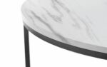 Julian Bowen Bellini Round Nesting Coffee Table White Marble Effect-23243