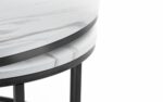 Julian Bowen Bellini Round Nesting Coffee Table White Marble Effect-23244