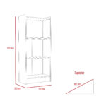 Core Brooklyn 3 shelf bookcase in bleached pine-24124