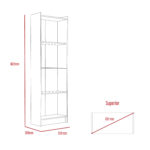Core Brooklyn 4 shelf bookcase in bleached pine-24128