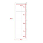 Core Brooklyn 4 shelf bookcase in bleached pine-24127