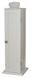 GFW Colonial Toilet Roll Holder Cupboard in White-0