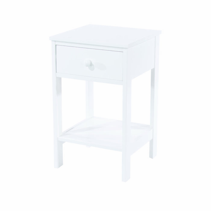 Core Options shaker, 1 drawer petite bedside cabinet in white -24035