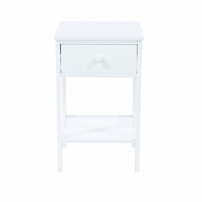 Core Options shaker, 1 drawer petite bedside cabinet in white -24036