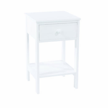 Core Options shaker, 1 drawer petite bedside cabinet in white -0