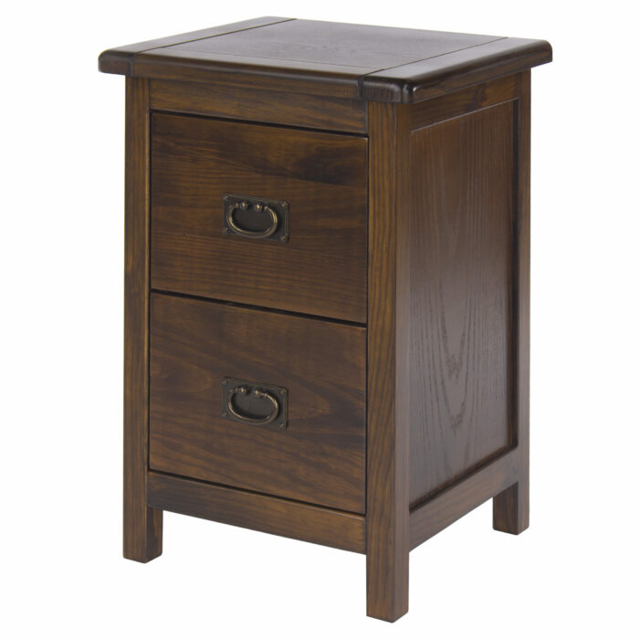 Core Boston 2 drawer petite bedside cabinet dark brown-24437