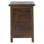 Core Boston 2 drawer petite bedside cabinet dark brown-24434