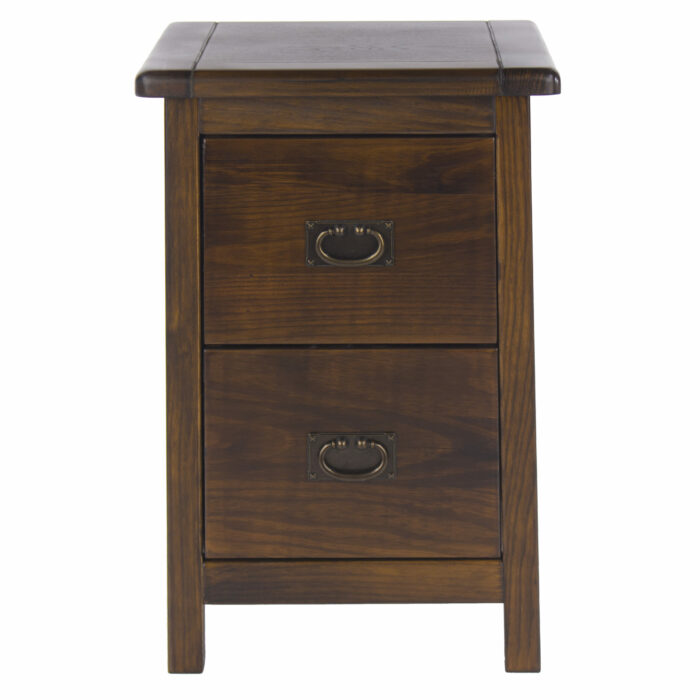 Core Boston 2 drawer petite bedside cabinet dark brown-24434