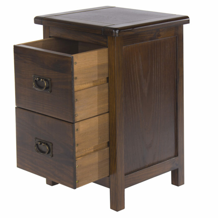 Core Boston 2 drawer petite bedside cabinet dark brown-24436