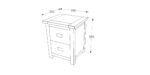 Core Boston 2 drawer petite bedside cabinet dark brown-24433
