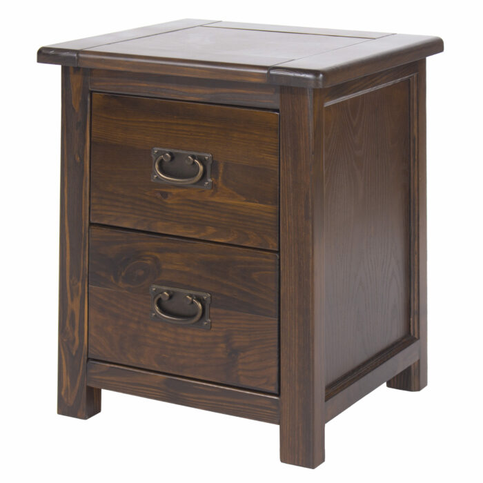 Core Boston 2 drawer bedside cabinet dark brown-24440