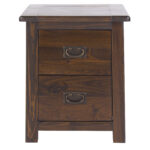 Core Boston 2 drawer bedside cabinet dark brown-24439