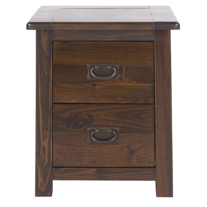 Core Boston 2 drawer bedside cabinet dark brown-24439