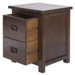 Core Boston 2 drawer bedside cabinet dark brown-24441