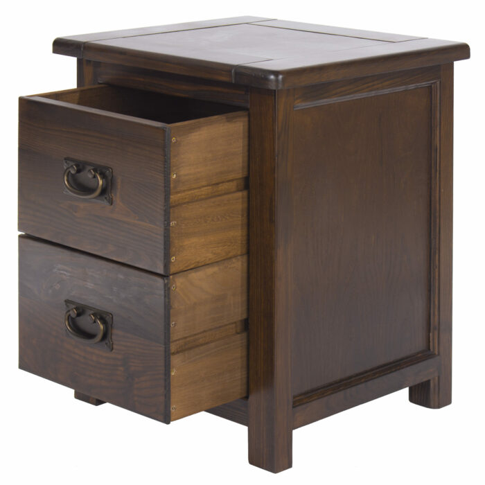 Core Boston 2 drawer bedside cabinet dark brown-24441