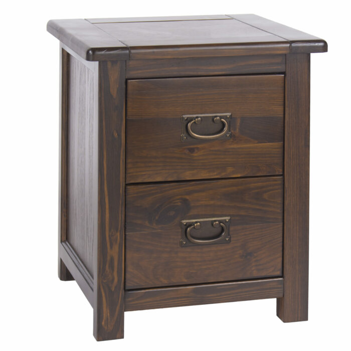 Core Boston 2 drawer bedside cabinet dark brown-0