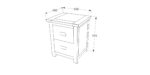 Core Boston 2 drawer bedside cabinet dark brown-24438