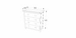 Core Boston 4 drawer chest dark brown-24443