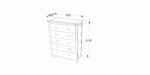 Core Boston 5 drawer chest dark brown-24448