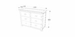 Core Boston 3+3 drawer wide chest dark brown-24453