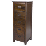 Core Boston 5 drawer narrow chest dark brown-24462