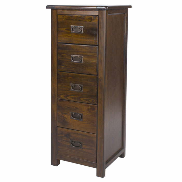 Core Boston 5 drawer narrow chest dark brown-24462