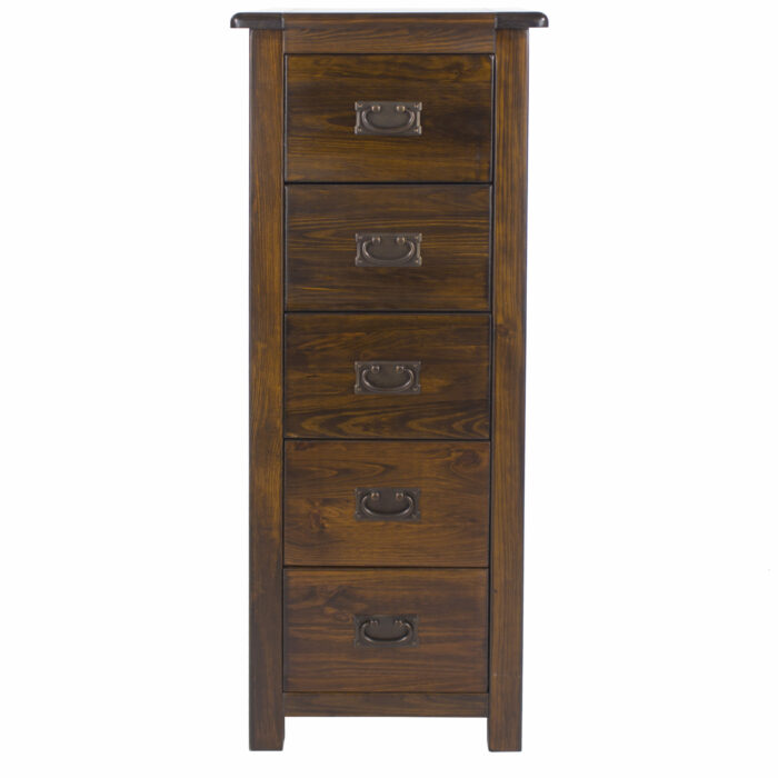 Core Boston 5 drawer narrow chest dark brown-24459