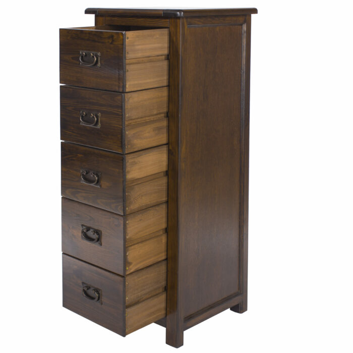 Core Boston 5 drawer narrow chest dark brown-24461