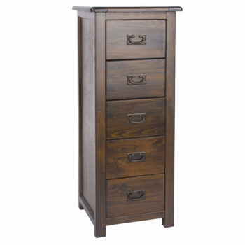 Core Boston 5 drawer narrow chest dark brown-0