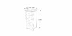 Core Boston 5 drawer narrow chest dark brown-24458