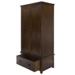 Core Boston 2 door, 1 drawer wardrobe dark brown-24473